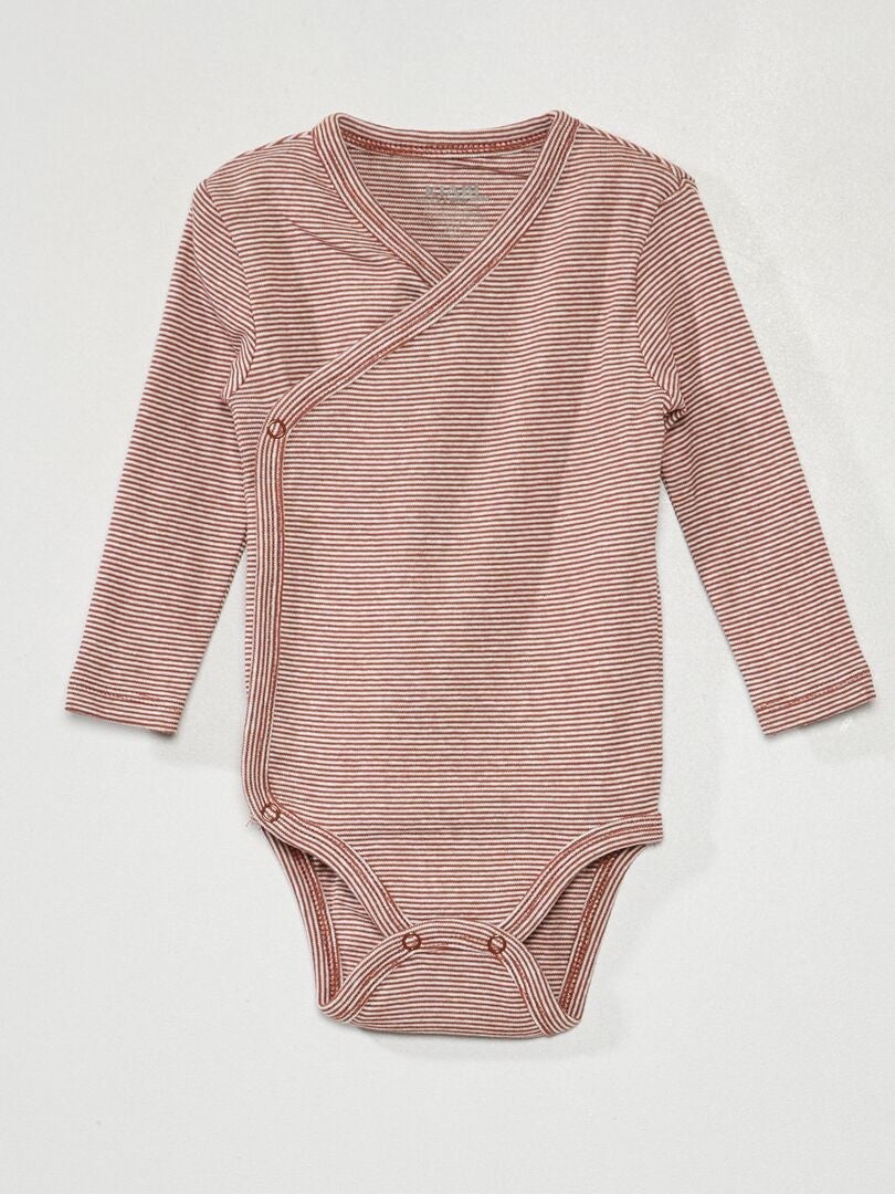 Set di 3 body in maglia a coste - 3 pezzi Marrone - Kiabi
