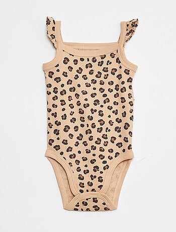 Set di 3 body in maglia pointelle con spalline con volant