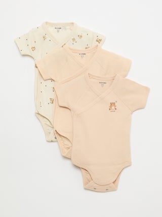 Set di 3 body neonato a manica corta evolutivi