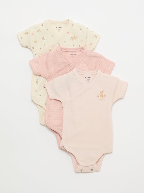 Set di 3 body neonato a manica corta evolutivi - Kiabi