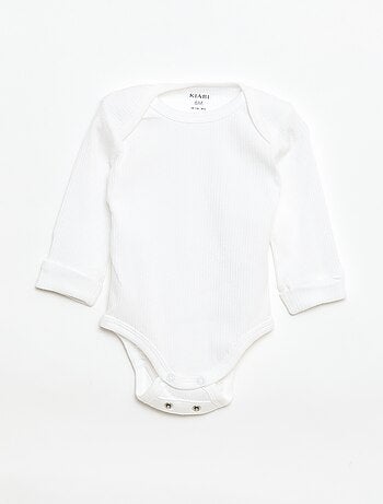 Set di 3 body neonato evolutivi collo all'americana e maniche lunghe