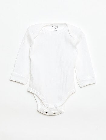 Set di 3 body neonato evolutivi collo all'americana e maniche lunghe