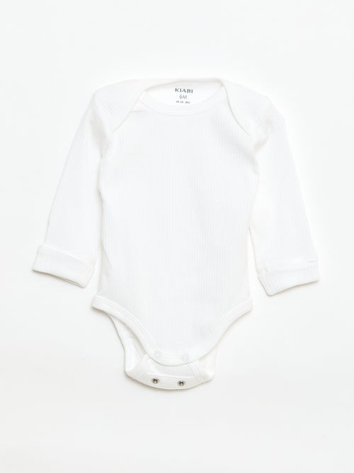 Set di 3 body neonato evolutivi collo all'americana e maniche lunghe - Kiabi