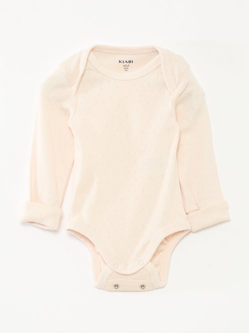 Set di 3 body neonato evolutivi collo all'americana e maniche lunghe - Kiabi