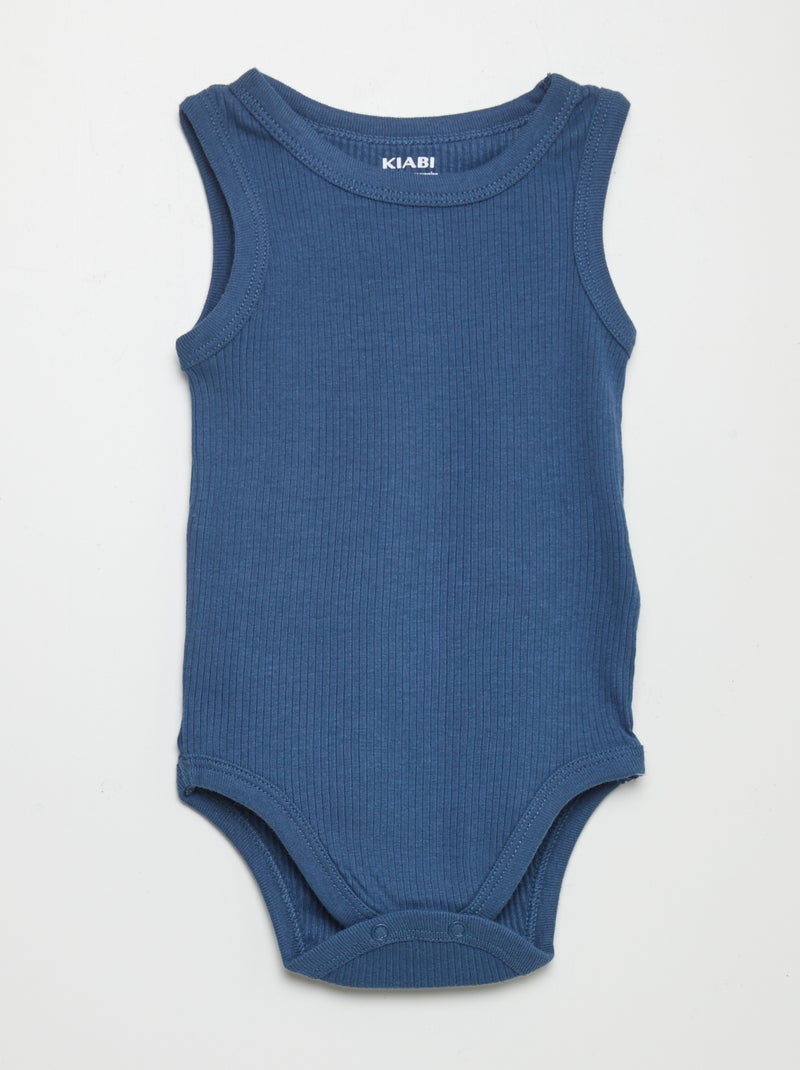 Set di 3 body senza maniche BLU - Kiabi