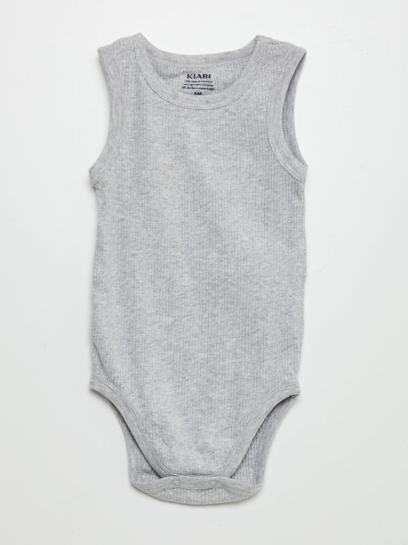 Set di 3 body senza maniche BLU - Kiabi