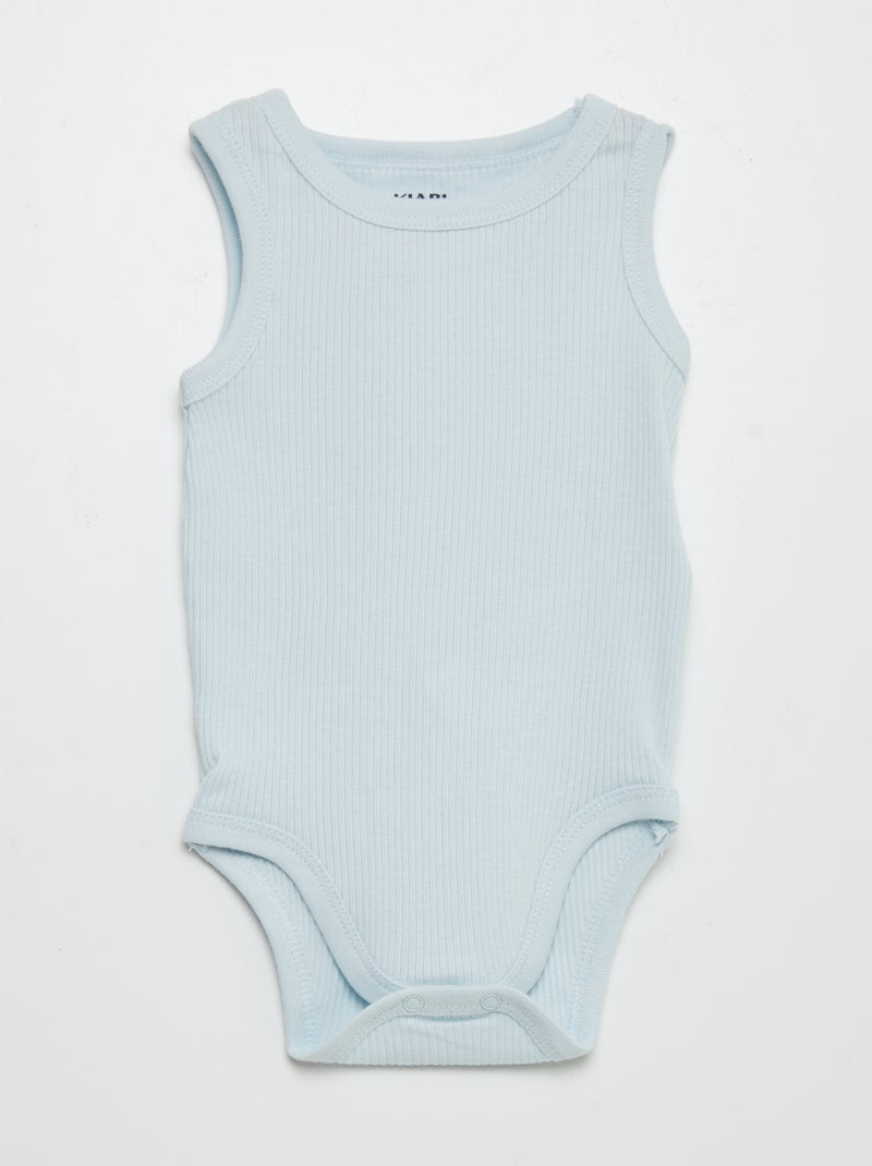 Set di 3 body senza maniche BLU - Kiabi