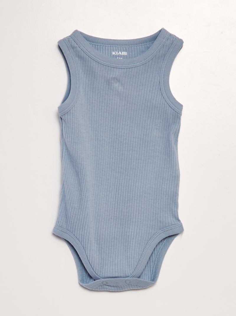 Set di 3 body senza maniche BLU - Kiabi