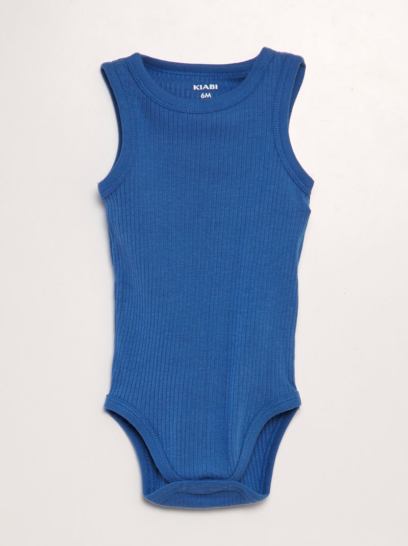 Set di 3 body senza maniche BLU - Kiabi