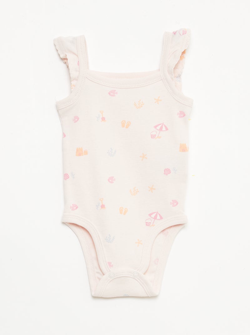 Set di 3 body senza maniche Rosa - Kiabi