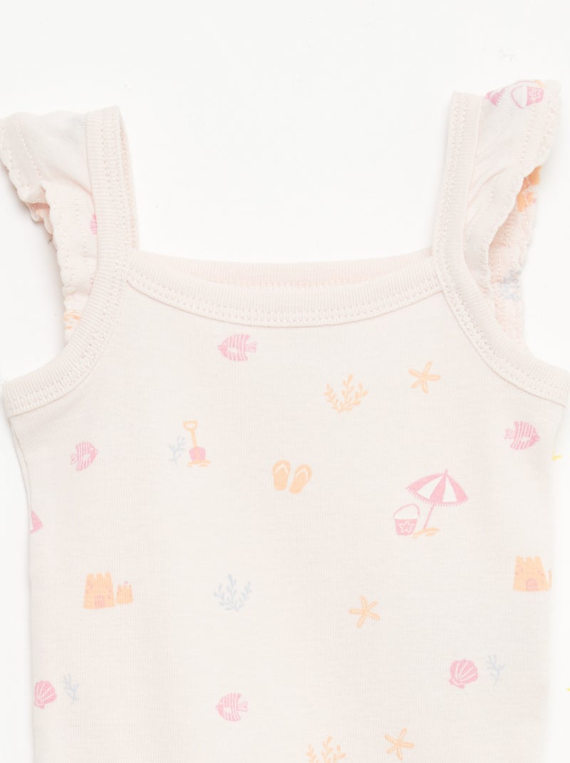 Set di 3 body senza maniche Rosa - Kiabi