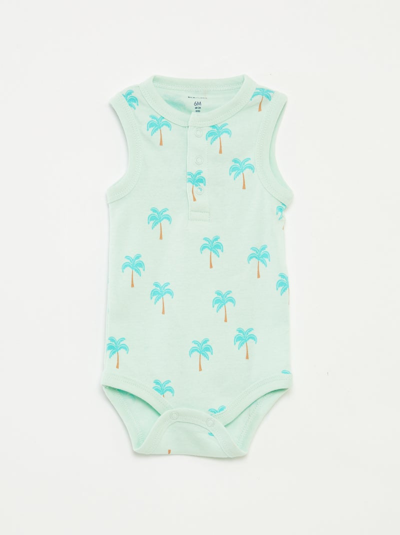 Set di 3 body senza maniche VERDE - Kiabi