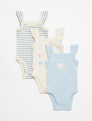 Set di 3 body smanicati