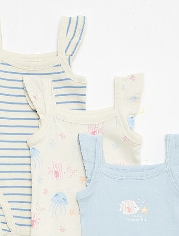 Set di 3 body smanicati