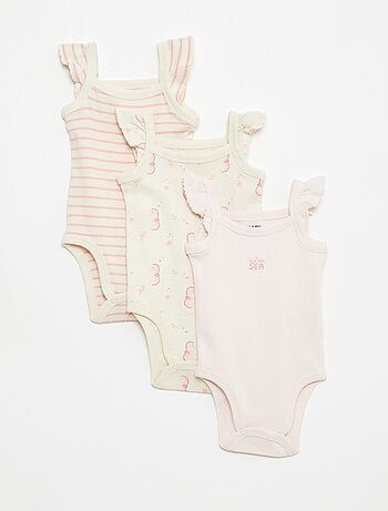 Set di 3 body smanicati