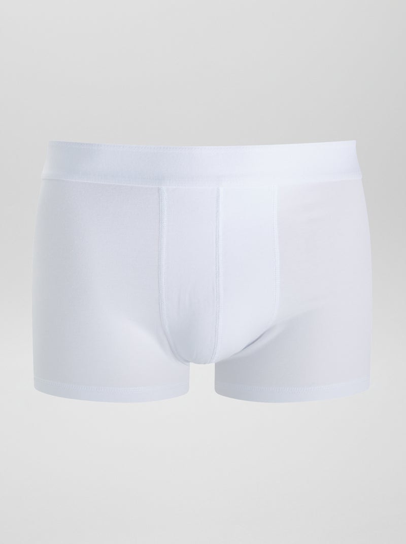 Set di 3 boxer a tinta unita BIANCO - Kiabi