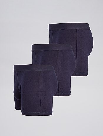 Set di 3 boxer a tinta unita