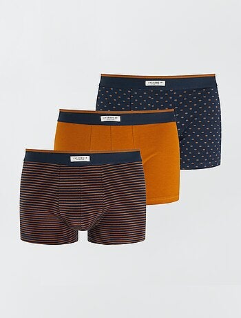 Set di 3 boxer da uomo in maglia fantasia