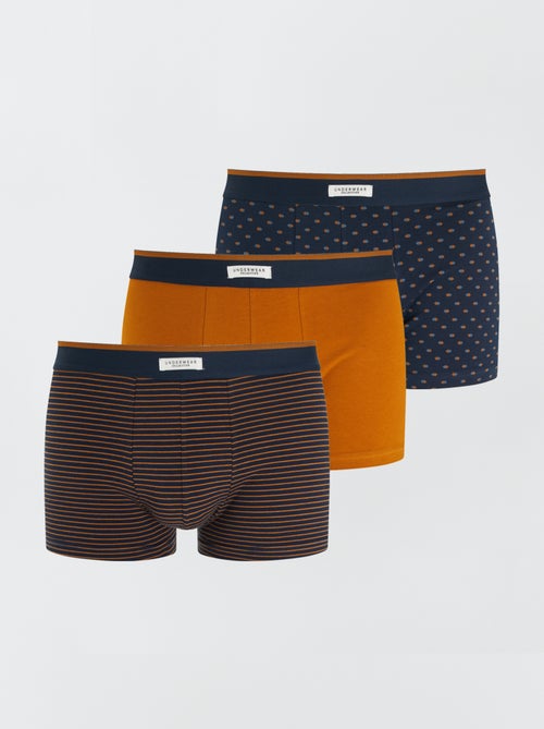 Set di 3 boxer da uomo in maglia fantasia - Kiabi Set di 3 boxer da uomo in maglia fantasia - Kiabi