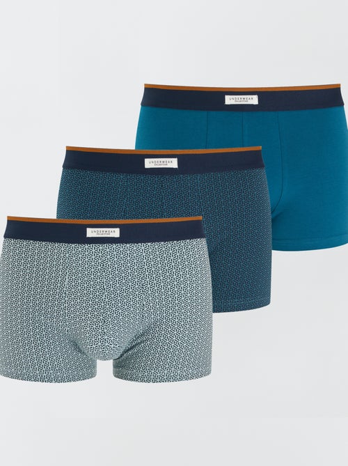 Set di 3 boxer da uomo in maglia fantasia - Kiabi