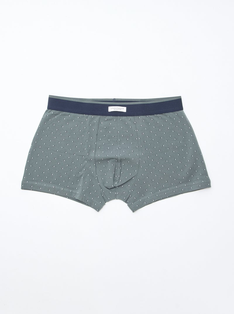 Set di 3 boxer da uomo in maglia fantasia Kaki - Kiabi