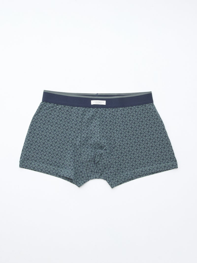 Set di 3 boxer da uomo in maglia fantasia Kaki - Kiabi