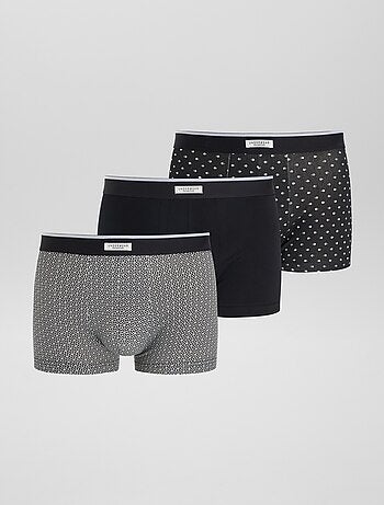Set di 3 boxer da uomo in maglia fantasia