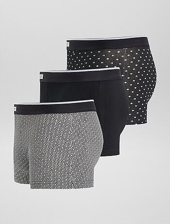 Set di 3 boxer da uomo in maglia fantasia