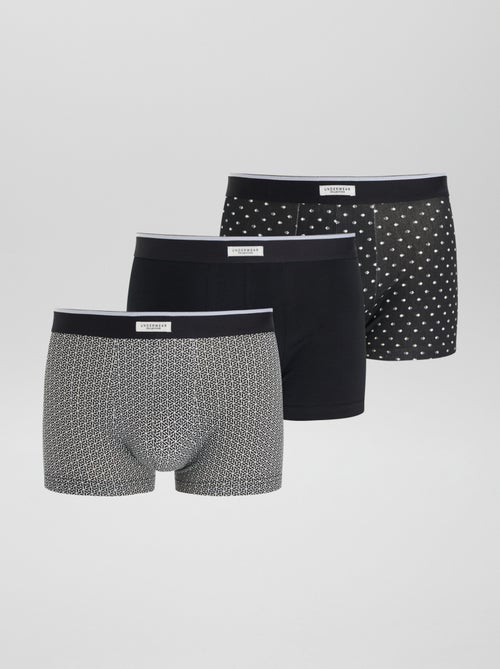 Set di 3 boxer da uomo in maglia fantasia - Kiabi Set di 3 boxer da uomo in maglia fantasia - Kiabi
