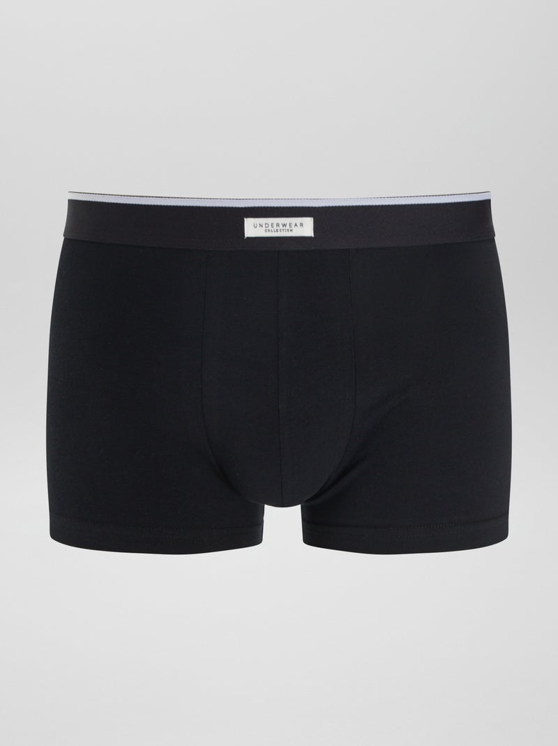 Set di 3 boxer da uomo in maglia fantasia NERO - Kiabi