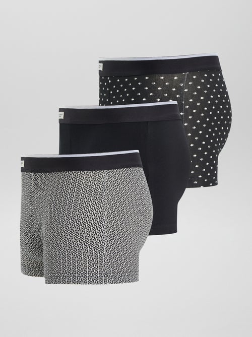 Set di 3 boxer da uomo in maglia fantasia - Kiabi Set di 3 boxer da uomo in maglia fantasia - Kiabi