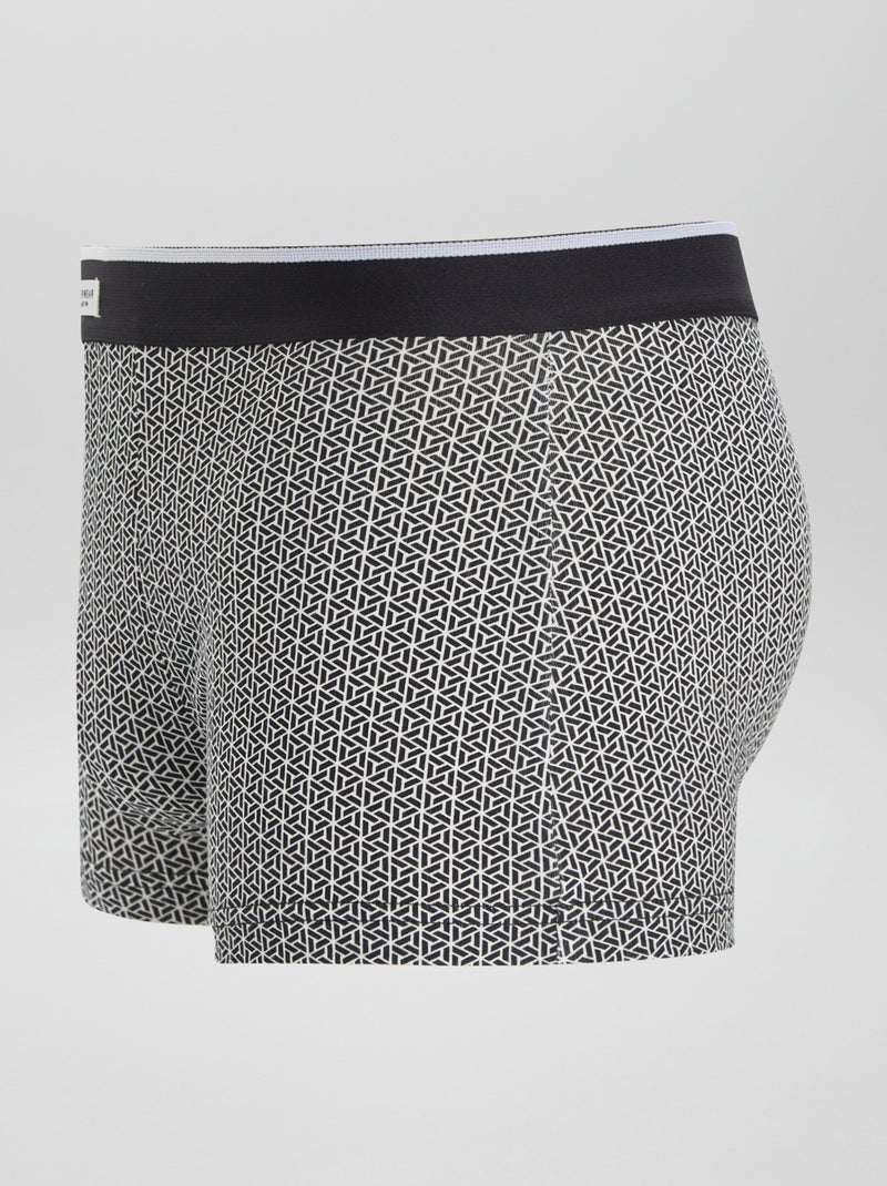 Set di 3 boxer da uomo in maglia fantasia NERO - Kiabi