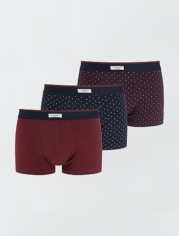 Set di 3 boxer da uomo in maglia fantasia