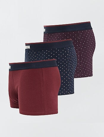Set di 3 boxer da uomo in maglia fantasia