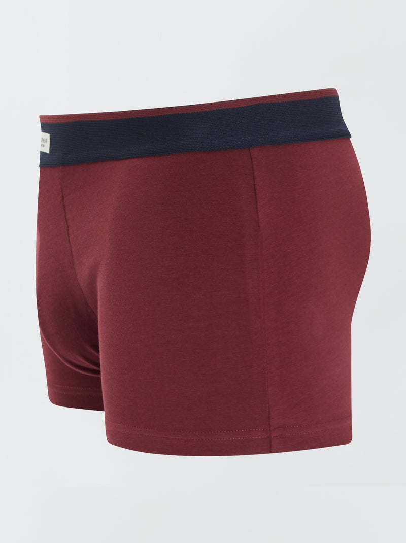 Set di 3 boxer da uomo in maglia fantasia ROSSO - Kiabi