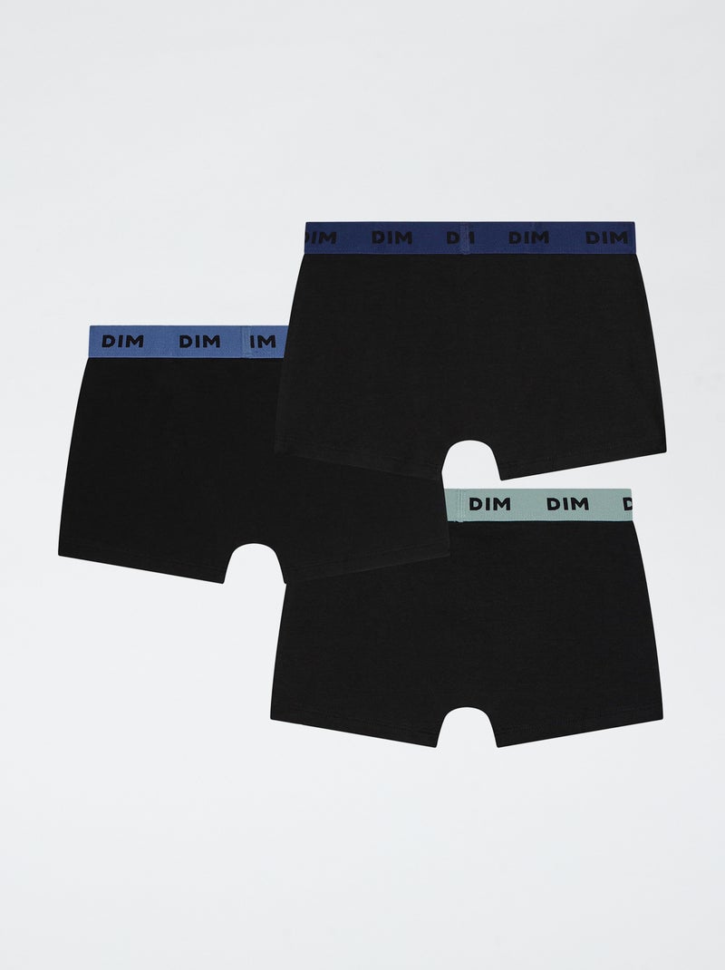 Set di 3 boxer 'Dim' a tinta unita Nero - Kiabi