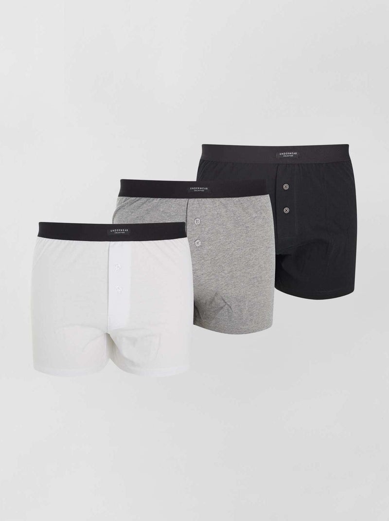 Set di 3 boxer eco-sostenibili NERO - Kiabi