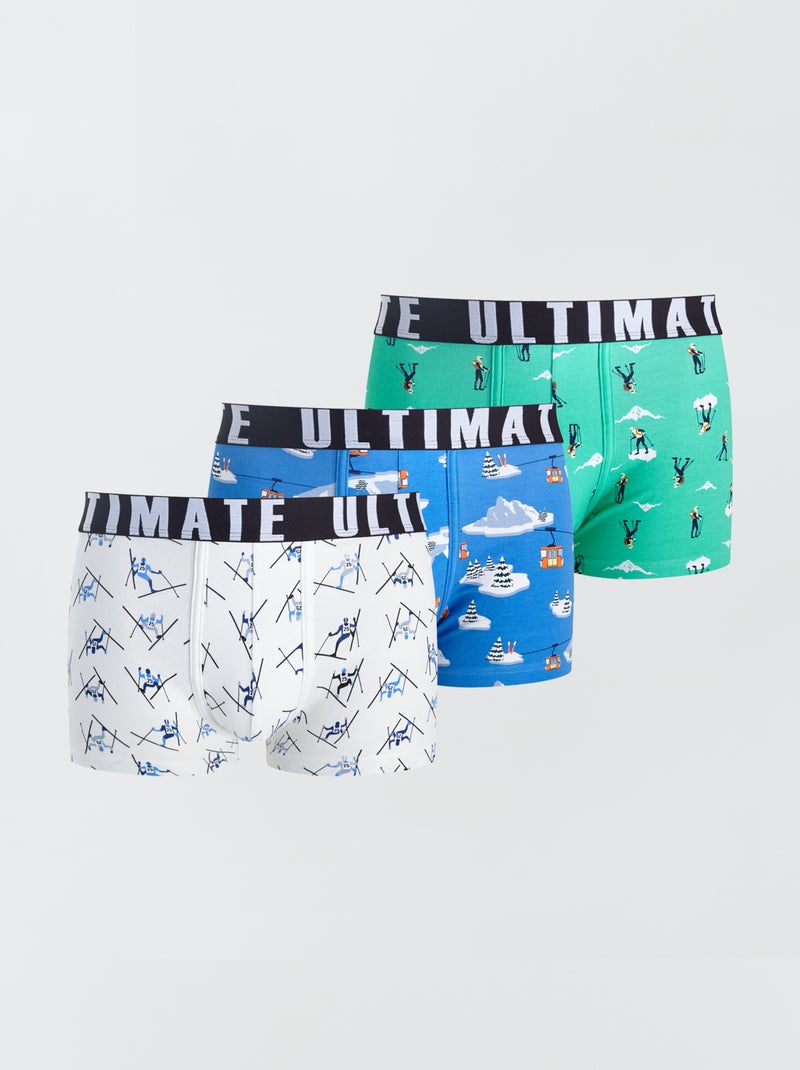 Set di 3 boxer fantasia BIANCO - Kiabi