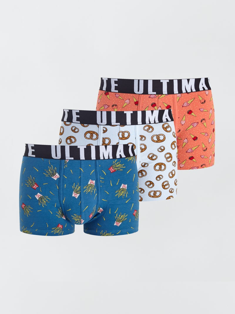 Set di 3 boxer fantasia BLU - Kiabi