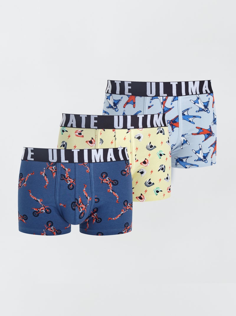 Set di 3 boxer fantasia BLU - Kiabi