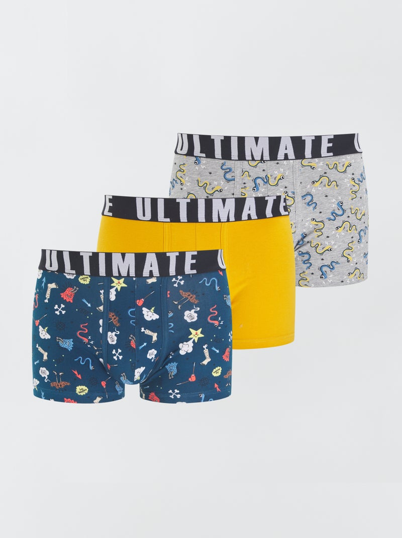 Set di 3 boxer fantasia BLU - Kiabi