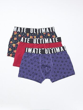 Set di 3 boxer fantasia