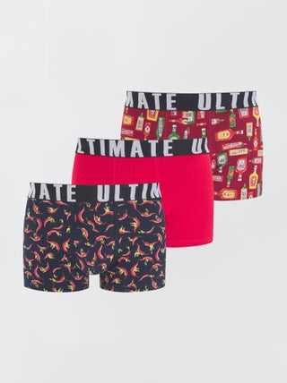 Set di 3 boxer fantasia