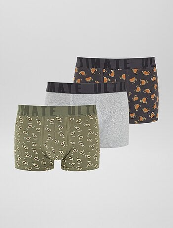 Set di 3 boxer fantasia