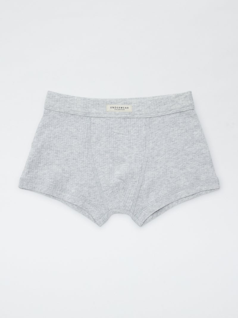 Set di 3 boxer in maglia a coste BLU - Kiabi