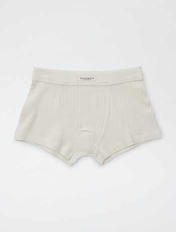 Set di 3 boxer in maglia a coste