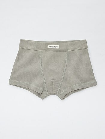 Set di 3 boxer in maglia a coste