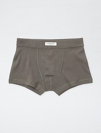 Set di 3 boxer in maglia a coste
