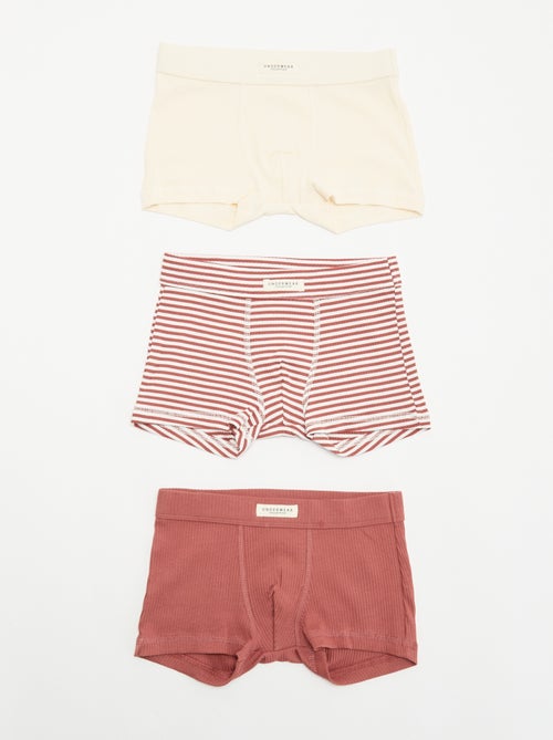 Set di 3 boxer in maglia a costine - Kiabi Set di 3 boxer in maglia a costine - Kiabi