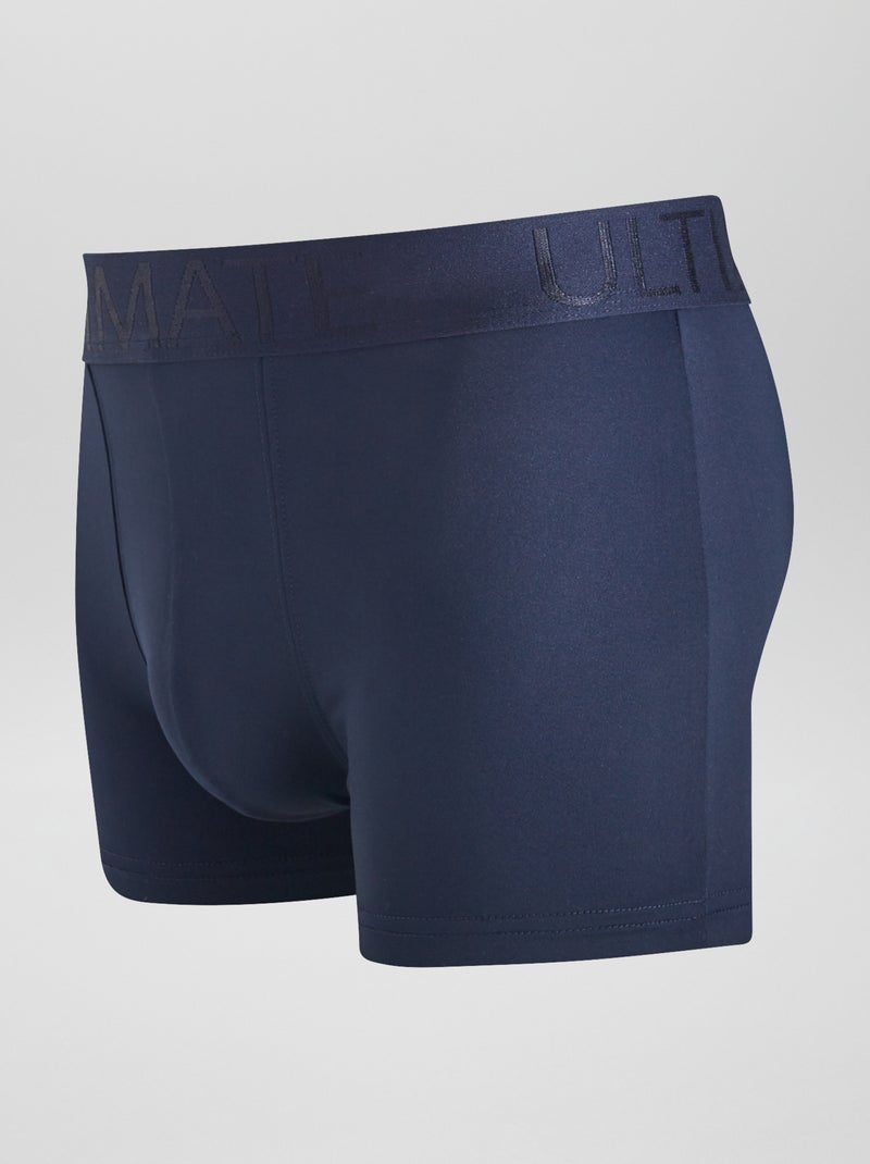 Set di 3 boxer in microfibra stretch BLU - Kiabi